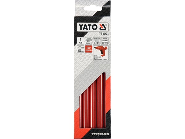 Yato limstifter 11 mm x 200 mm rød 5 stk. YT-82434