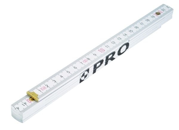 PRO Wooden folding rule without fittings with 2m protractor, type B7 (3-01-04-26-012)