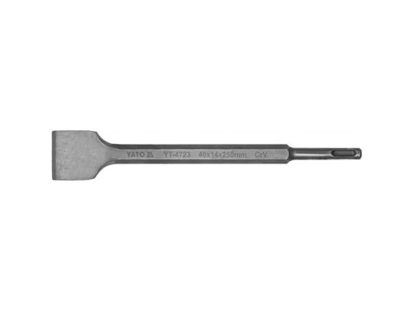 Yato YT-4723, Spademeisel, Flat meisel, Kromvanadiumstål, Betong, 250 mm, 40 mm