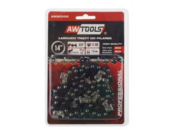 AW-TOOLS PJOVIMO GRANDINE 35 cm/60/325" 1,5 mm kjede, sort