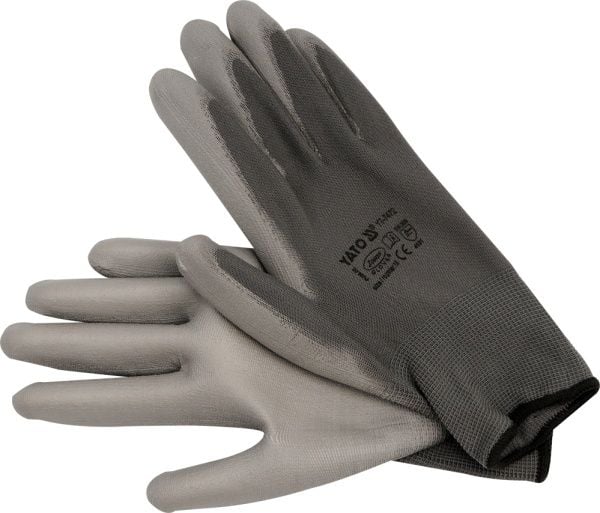 Yato harmaa nailon työkäsineet 10" (YT-7472)