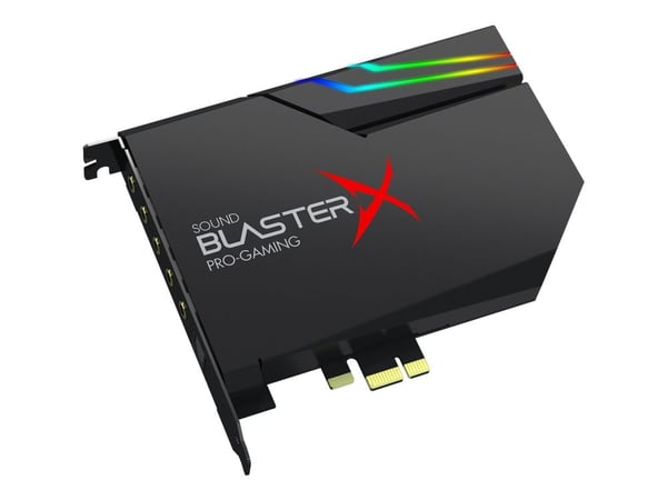 Creative Sound BlasterX AE-5 Plus - Lydkort - 32-bit - 384 kHz - 122 dB SNR - 5.1 - PCI Express x1 - Sound Core3D Creative Sound BlasterX AE-5 Plus - Lydkort - 32-bit - 384 kHz - 122 dB SNR - 5.1 - PCI Express x1 - Sound Core3D