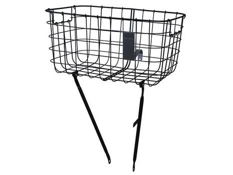 Basil Robin, Front, Sykkelkurv, Stål, Svart, 27 l, 10 kg