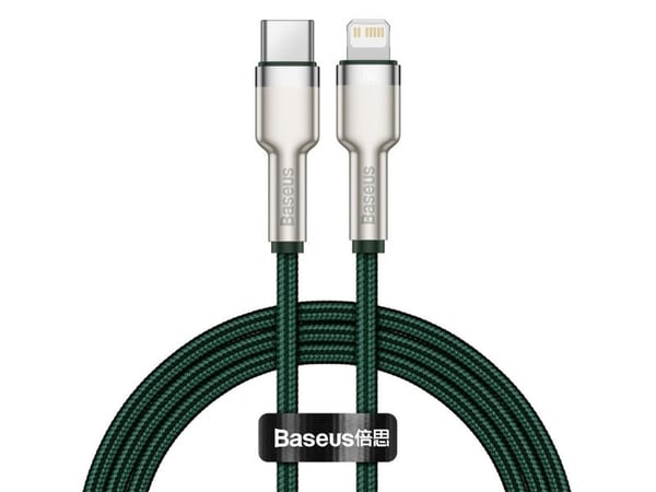 Kabel USB Baseus USB-C - Lightning 1 m Zielony (baseus_20210316152823)