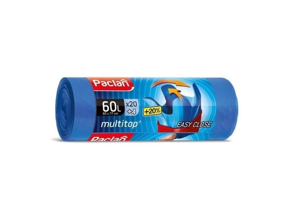 Søppelsekker Paclan Multitop 60L 24 stk HDPE