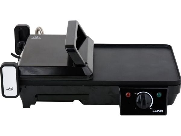 LUND elektrisk grill 2000W, 40,5 x 25 cm, 2-i-1