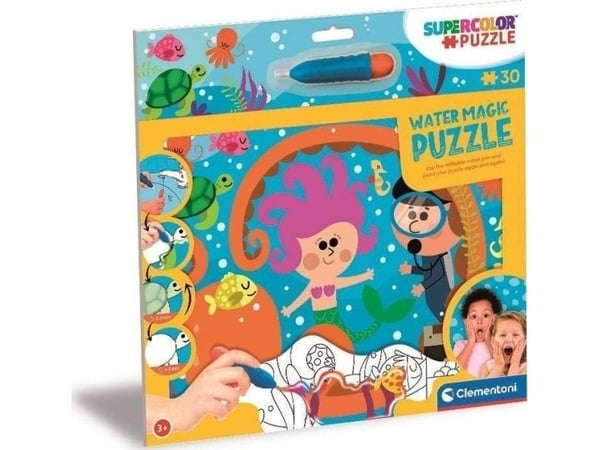 Clementoni Puzzle 30 palaa - Vesivärityspalapeli (Water Magic)