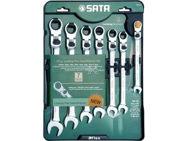 SATA nøkkel PL-OCZ 7 deler: 10, 12, 13, 14, 15, 17, 19 mm