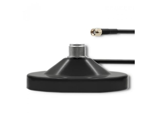 Qoltec - Antennin magneettilevyjalusta - 2 m kaapelilla, N naaras - SMA naaras