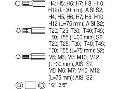 Yato YT-5538, 40 stk, Torx-ruuvi