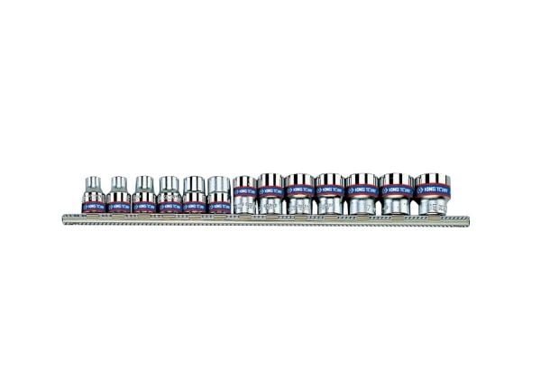 King Tony sekskantede hylser 3/8" 7-19 mm 13stk (3513MR)