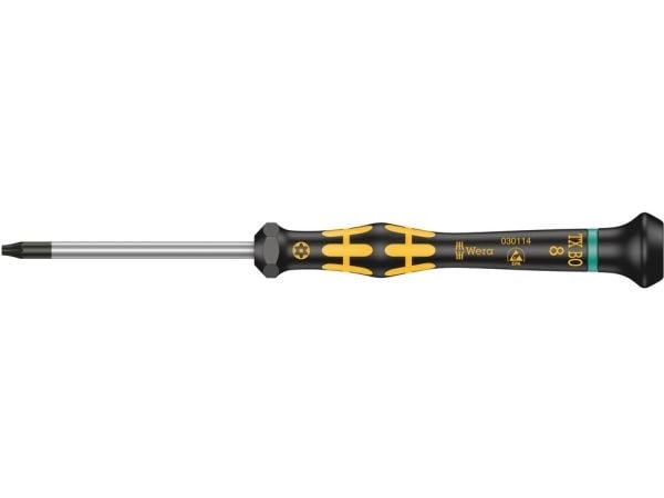 Wera 1567 TORX BO ESD Micro, 18 mm, 18 mm, 160 mm, 14 g, musta, vihreä, keltainen, Tšekki