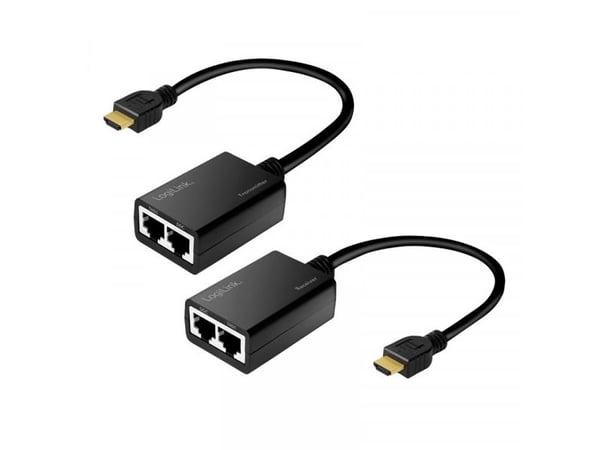 LogiLink AV-signaloverføringssystem LogiLink Extender HDMI opp til 30m, 1080p/60Hz, 0,3m