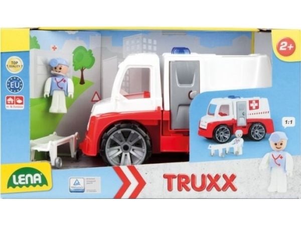 Lena TRUXX 04456, Truck, Ambulance, Inne/Ute, 2 år, Plast, Rød, Hvit
