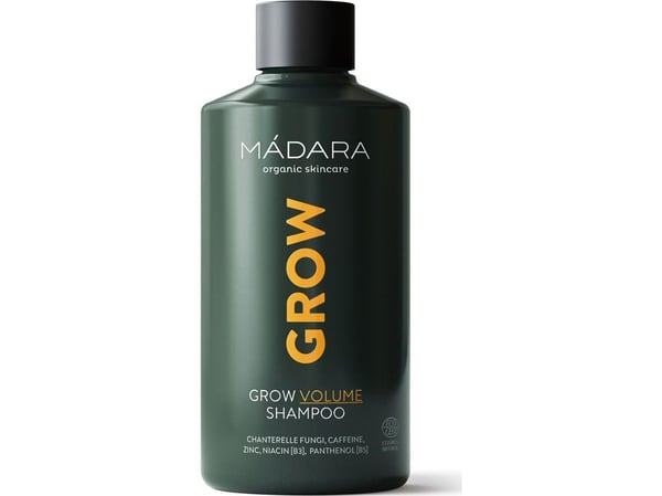 MÁDARA Cosmetics Grow Volume Shampoo, Kvinder, Ikke-professionel, Shampo, Alt hår, Farvet hår, 250 ml, Glattende, Blødgørende, Volumen