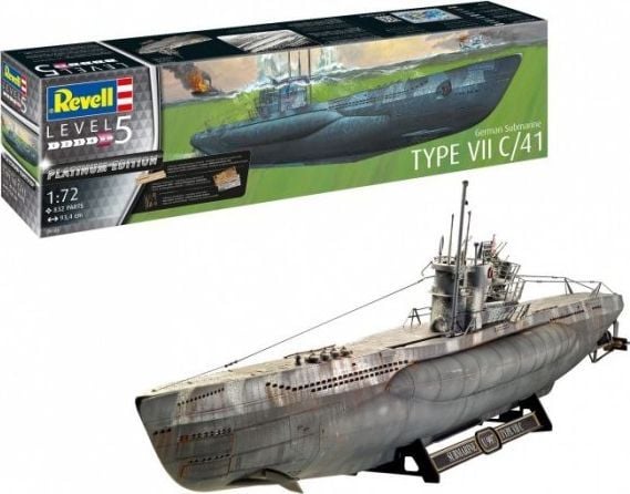 Revell modell i plast – tysk ubåt type VII C/41 1/72