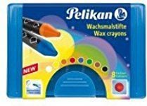Pelikan 722959, 8 stykker, Sort, Blå, Brun, Grønn, Oransje, Rød, Hvit, Gult, Sort, Blå, Brun, Grønn, Oransje, Rød, Hvit, Gult, Rund, Spiss, Boks