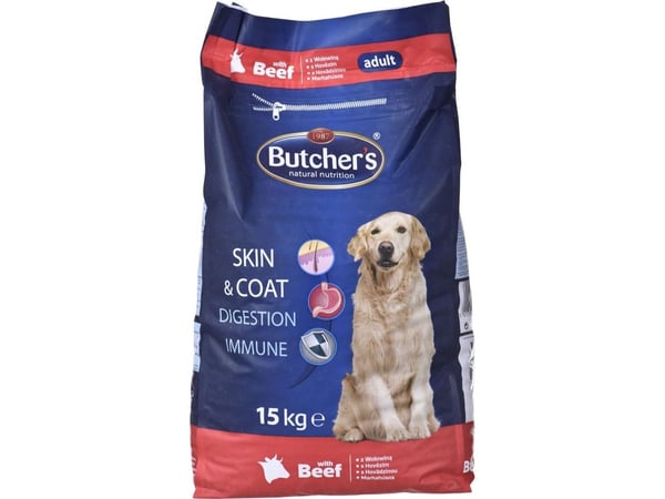 Butcher''s Pet Care Natural&Healthy 15 kg, Voksen, Storfekjøtt, 15 kg, Glutenfri