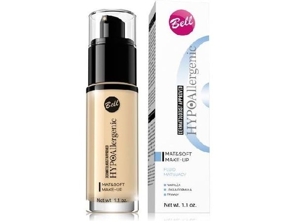 Bell HYPOAllergenic MAT &amp; SOFT Mattifying Fluid - 01 LIGHT BEIGE 30g / 1.1 oz.