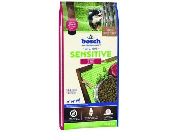 BOSCH Sensitive Lamb&Rice - tørfoder til hunde - 15 kg