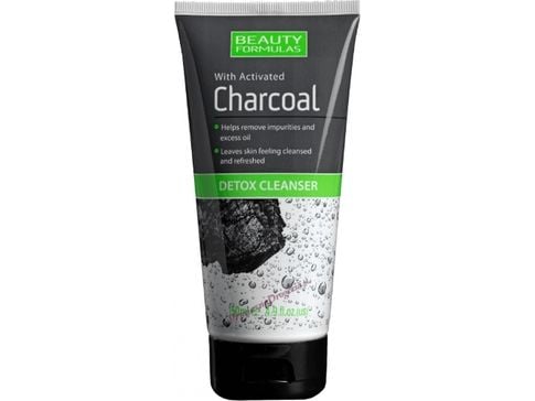 BEAUTY FORMULAS Charcoal Detox Cleanser ansiktsvaskegel med aktivt kull 150ml