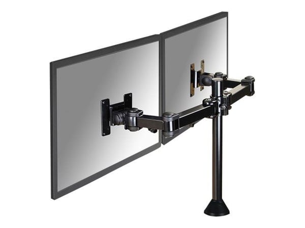 Neomounts FPMA-D960DG - Monteringssett - full bevegelse - for 2 LCD-skjermer - svart - skjermstørrelse: 10"-27" - malje, skrivebordsmonterbar