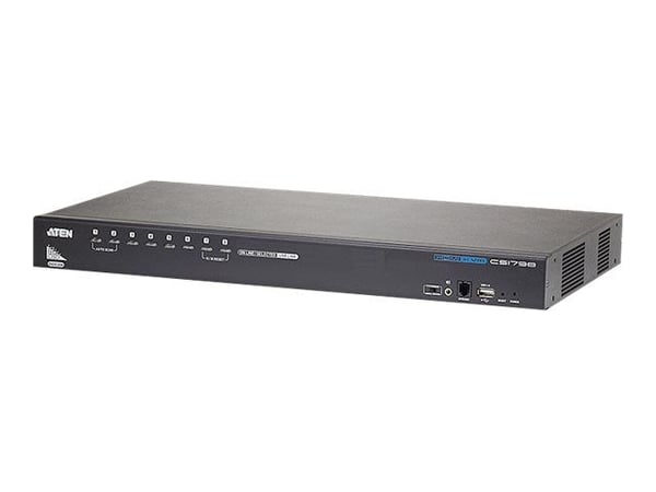 ATEN CS1798 - Omkopplare för tangentbord/video/mus/ljud/USB - 8 x KVM/ljud/USB - 1 lokal användare - skrivbordsmodell, rackmonterbar