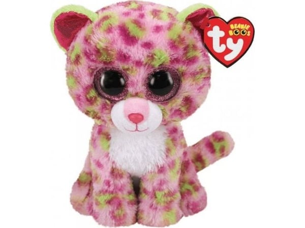Meteor mjukdjur TY Beanie Boos rosa leopard 15 cm
