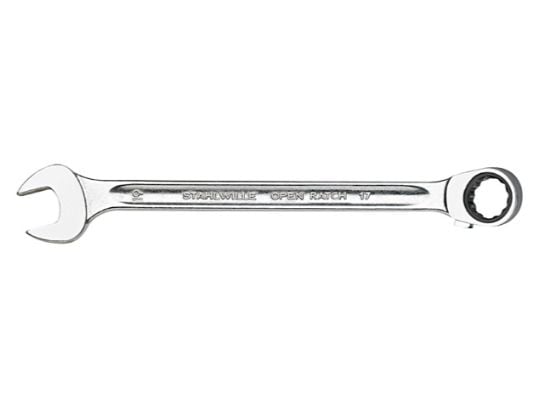 STAHLWILLE 17, 10 mm, Kromfarget, Kromstål, Kromfarget, Matte, 15°