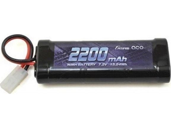 Gens ace B-2200-7.2V-NIMH-TAMIYA, Batteri, Sort