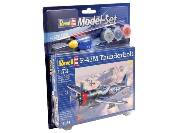 Revell P-47M Thunderbolt, Flymodell med fastvinge, Monteringssett, 1:72, Republic P-47 Thunderbolt, Plast, Mellom