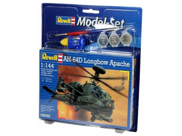 Revell AH-64D Longbow Apache, Rotorcraftmodell, Monteringssett, 1:144, Boeing AH-64 Apache, Plast, Gulf War