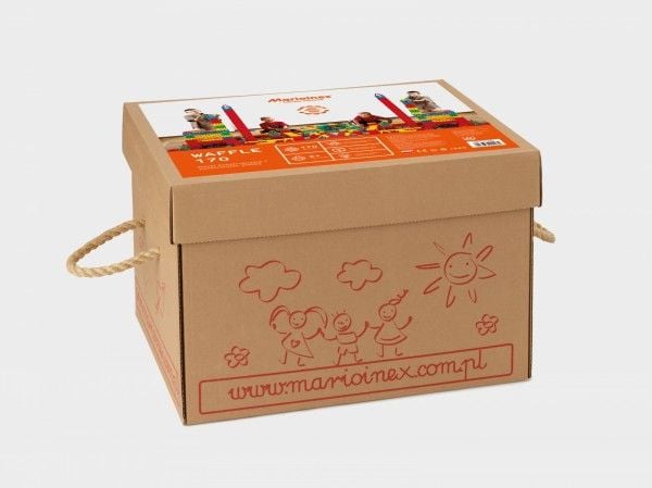 Marioinex 900284 waffle blocks, 170 deler i eske, flerfarget