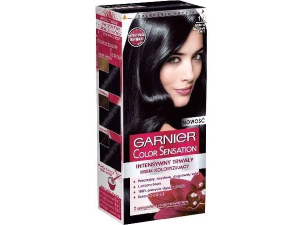 Garnier Color Sensation Creme coloring 1.0 Onyx Black - Dyp onyx black