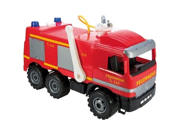 Lena GIGA TRUCKS Fire truck Actros with labels, Brannbil, Fire truck, 3 år, Plast, Sort, Rød