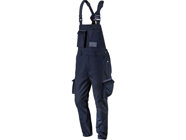 Neo Työhousut, joissa on seersucker (Navy work Dungarees, koko XL) Neo Työhousut, joissa on seersucker (Navy work Dungarees, koko XL)