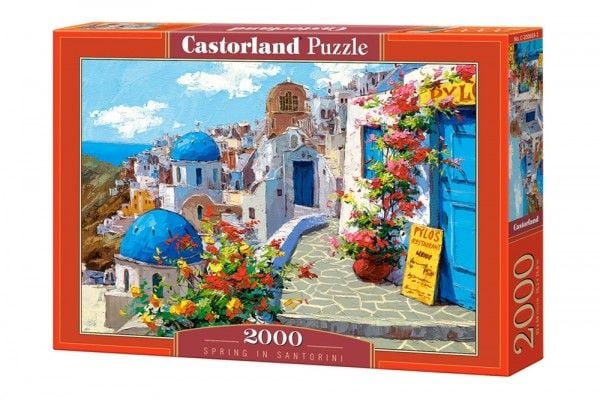 Castorland Spring in Santorini 2000 pcs, 2000 stykker, Kunst, 9 år