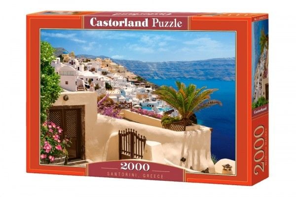 Castorland Santorini, Greece 2000 pcs, 2000 stykker, Landskap, 9 år
