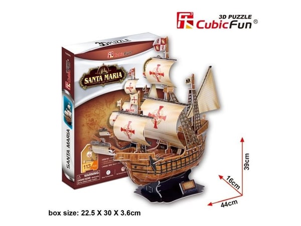 CubicFun 3D-puslespill fartøyet „Santa Maria"