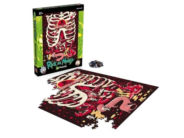 Winning Moves puslespill Rick and Morty Anatomy Park 1000 brikker