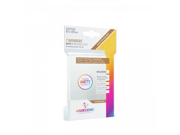 GameGenic matt till 7 Wonders sleeves 67x103 mm