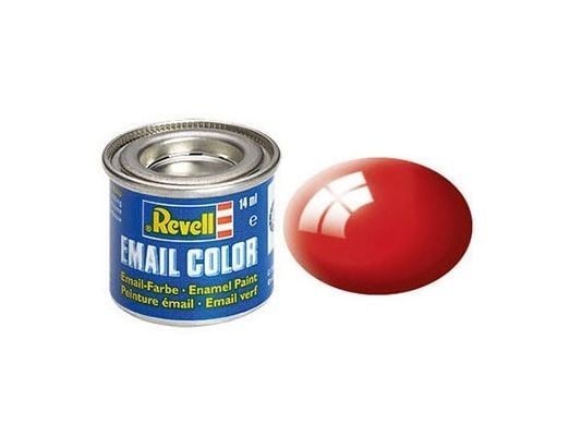 Emalj 14 ml, eldröd, blank