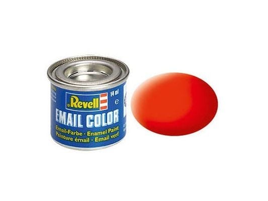 Emalj 14 ml, lysande orange, matt