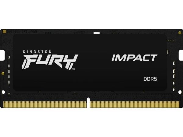 Kingston FURY Impact - DDR5 - modul - 8 GB - SO DIMM 262-pin - 4800 MHz / PC5-38400 - CL38 - 1.1 V - ikke-bufret - on-die ECC