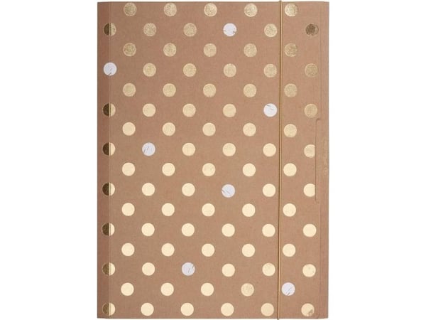 Herlitz Pure Glam, Konvensjonell filmappe, A4, Kartong, Gull, Landskap/portrett, Elastisk bånd