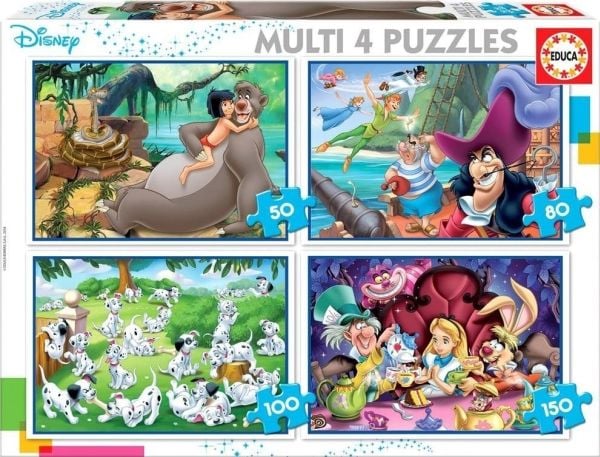 Educa Multi 4 puslespill Disney Classics