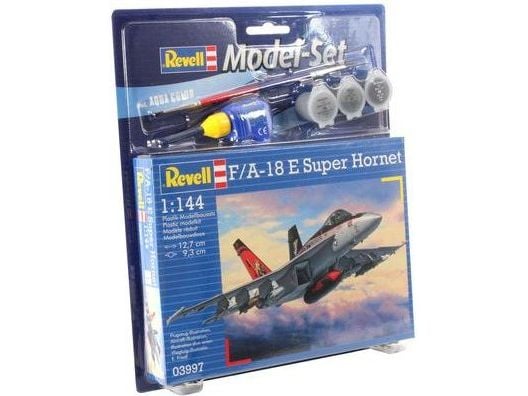 Revell F/A-18E Super Hornet, Luftfarkostmodell med fast vinge, Monteringssats, 1:144, Boeing F/A-18E/F Super Hornet, Plast, Mellanliggande