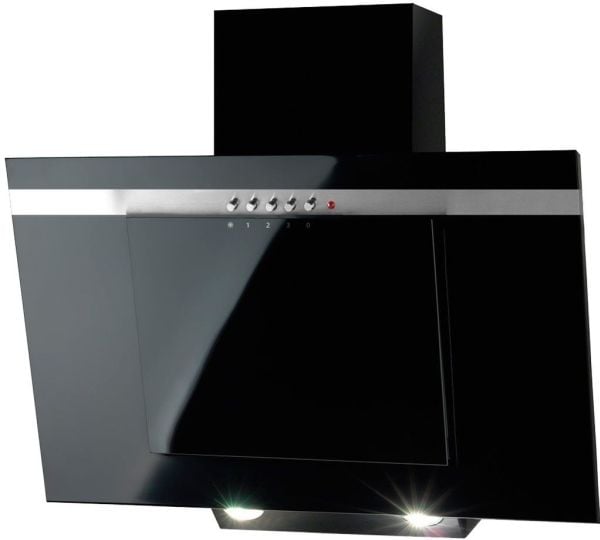 Akpo WK-4 Nero Line väggmonterad spiskåpa, svart/s rostfritt stål, 320 m3/h