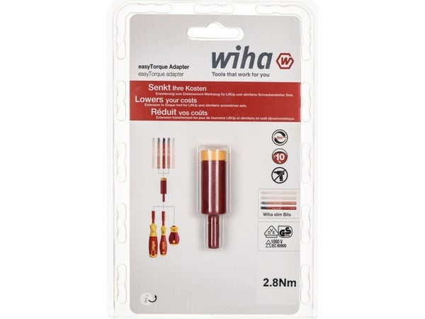 Wiha 2970, 2,8 Nm, 10%, 1 stykker, 59 mm, 5,5 mm, 59 g