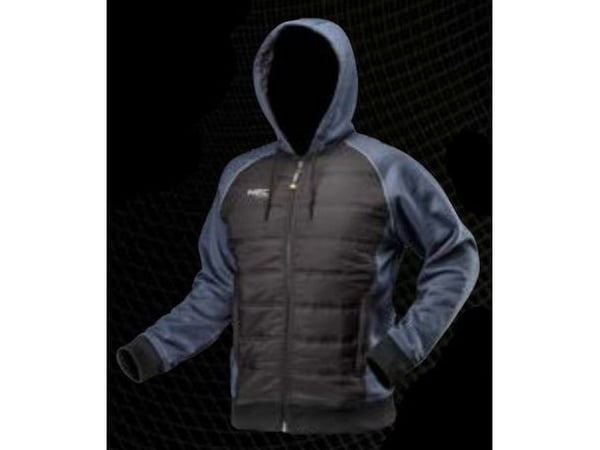 Neo Musta-laivastonsininen neulottu eristetty huppari koko XL (81-556-XL) Neo Musta-laivastonsininen neulottu eristetty huppari koko XL (81-556-XL)
